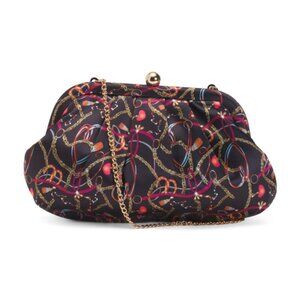 ALESSIA BIANCHI Satin Kiss Lock Clutch